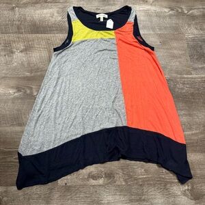 Monteau Color Block Tank Top Size Large